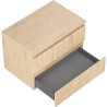 Mexen Rivel armoire de salle de bain sous-lavabo 70 cm avec plateau, 2 tiroirs, rainurée, chêne - 91A20-07047-2-BFFC81