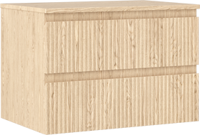 Mexen Rivel armoire de salle de bain sous-lavabo 70 cm avec plateau, 2 tiroirs, rainurée, chêne - 91A20-07047-2-BFFC81