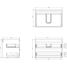 Mexen Rivel armoire de salle de bain sous-vasque 70 cm avec plateau, 2 tiroirs, rainuré, noyer - 91A20-07047-2-BFFC86