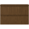 Mexen Rivel armoire de salle de bain sous-vasque 70 cm avec plateau, 2 tiroirs, rainuré, noyer - 91A20-07047-2-BFFC86