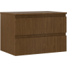 Mexen Rivel armoire de salle de bain sous-vasque 70 cm avec plateau, 2 tiroirs, rainuré, noyer - 91A20-07047-2-BFFC86