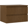 Mexen Rivel meuble de salle de bain sous-vasque 70 cm avec plateau, 2 tiroirs, rainuré, noyer - 91A20-07047-2-BFFC86