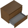 Mexen Rivel meuble de salle de bain sous-vasque 70 cm avec plateau, 2 tiroirs, rainuré, noyer - 91A20-07047-2-BFFC86