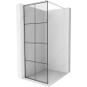 Mexen Kioto paroi de douche Walk-in 80 x 200 cm, grille noire 8 mm, chrome - 800-080-101-01-77