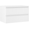 Mexen Rivel armoire de salle de bains sous lavabo 80 cm avec plateau, 2 tiroirs, rainurée, blanc mat - 91A20-08047-2-BFFC01