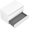 Mexen Rivel meuble de salle de bains sous-vasque 80 cm avec plateau, 2 tiroirs, rainuré, blanc mat - 91A20-08047-2-BFFC01