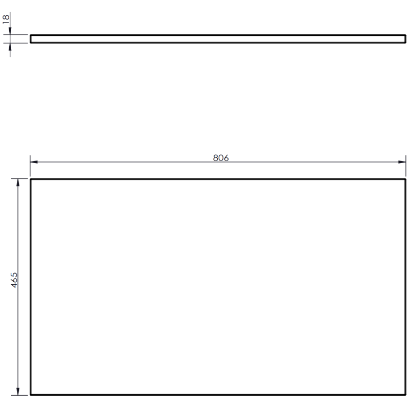 Mexen Rivel meuble de salle de bains sous-vasque 80 cm avec plateau, 2 tiroirs, rainuré, blanc mat - 91A20-08047-2-BFFC01