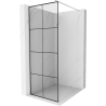 Mexen Kioto paroi de douche Walk-in 90 x 200 cm, grille noire 8 mm, chromée - 800-090-101-01-77