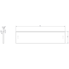 Mexen Rivel meuble de salle de bains sous lavabo 80 cm avec plateau, 2 tiroirs, rainuré, gris mat - 91A20-08047-2-BFFC62