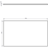 Mexen Rivel meuble de salle de bains sous lavabo 80 cm avec plateau, 2 tiroirs, rainuré, gris mat - 91A20-08047-2-BFFC62