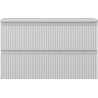 Mexen Rivel meuble de salle de bains sous lavabo 80 cm avec plateau, 2 tiroirs, rainuré, gris mat - 91A20-08047-2-BFFC62
