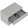 Mexen Rivel meuble de salle de bains sous lavabo 80 cm avec plateau, 2 tiroirs, rainuré, gris mat - 91A20-08047-2-BFFC62