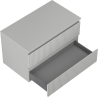 Mexen Rivel armoire de salle de bain sous lavabo 80 cm avec plan, 2 tiroirs, rainurée, gris mat - 91A20-08047-2-BFFC62