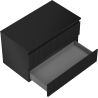 Mexen Rivel armoire de salle de bains sous-vasque 80 cm avec plateau, 2 tiroirs, rainurée, noir mat - 91A20-08047-2-BFFC71