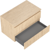 Mexen Rivel armoire de salle de bain sous-lavabo 80 cm avec plateau, 2 tiroirs, rainuré, chêne - 91A20-08047-2-BFFC81