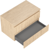 Mexen Rivel armoire de salle de bains sous-lavabo 80 cm avec plateau, 2 tiroirs, cannelée , chêne - 91A20-08047-2-BFFC81