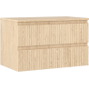 Mexen Rivel armoire de salle de bain sous-lavabo 80 cm avec plateau, 2 tiroirs, rainuré, chêne - 91A20-08047-2-BFFC81