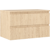 Mexen Rivel armoire de salle de bains sous-lavabo 80 cm avec plateau, 2 tiroirs, cannelée , chêne - 91A20-08047-2-BFFC81