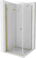 Mexen Lima cabine de douche pliante 100 x 100 cm, transparent, or - 856-100-100-50-00
