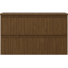 Mexen Rivel meuble de salle de bain sous-lavabo 80 cm avec plateau, 2 tiroirs, rainuré, noyer - 91A20-08047-2-BFFC86