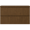 Mexen Rivel meuble de salle de bain sous-vasque 80 cm avec plateau, 2 tiroirs, rainuré, noyer - 91A20-08047-2-BFFC86