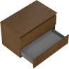 Mexen Rivel meuble de salle de bain sous-vasque 80 cm avec plateau, 2 tiroirs, rainuré, noyer - 91A20-08047-2-BFFC86