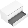 Mexen Rivel armoire de salle de bain sous lavabo 90 cm avec plateau, 2 tiroirs, rainurée, blanc mat - 91A20-09047-2-BFFC01