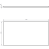 Mexen Rivel armoire de salle de bains sous-vasque 90 cm avec plateau, 2 tiroirs, rainurée, blanc mat - 91A20-09047-2-BFFC01