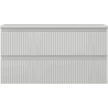 Mexen Rivel meuble de salle de bains sous vasque 90 cm avec plateau, 2 tiroirs, rainuré, gris mat - 91A20-09047-2-BFFC62