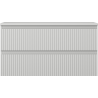 Mexen Rivel meuble-lavabo 90 cm avec plateau, 2 tiroirs, rainuré, gris mat - 91A20-09047-2-BFFC62