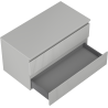 Mexen Rivel meuble de salle de bains sous vasque 90 cm avec plateau, 2 tiroirs, rainuré, gris mat - 91A20-09047-2-BFFC62