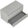 Mexen Rivel meuble-lavabo 90 cm avec plateau, 2 tiroirs, rainuré, gris mat - 91A20-09047-2-BFFC62