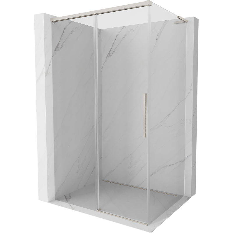 Mexen Rox L cabine de douche coulissante 110 x 85 cm, transparente, nickel brossé - 8C2L-110-085-97-00