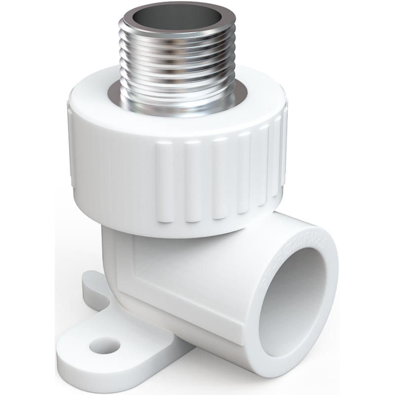Mexen PPR coude avec support soudé pour tuyaux PPR 20 x 1/2 M - W97341-2012M-00