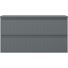 Mexen Rivel meuble de salle de bain sous-lavabo 90 cm avec plateau, 2 tiroirs, rainuré, graphite mat - 91A20-09047-2-BFFC66