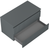 Mexen Rivel meuble de salle de bain sous-lavabo 90 cm avec plateau, 2 tiroirs, rainuré, graphite mat - 91A20-09047-2-BFFC66