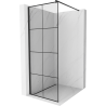 Mexen Kioto paroi de douche Walk-in 80 x 200 cm, quadrillage noir 8 mm, noir - 800-080-101-70-77