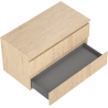 Mexen Rivel meuble de salle de bains sous lavabo 90 cm avec plan, 2 tiroirs, rainuré, chêne - 91A20-09047-2-BFFC81
