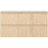 Mexen Rivel meuble de salle de bain sous-vasque 90 cm avec plateau, 2 tiroirs, rainurés, chêne - 91A20-09047-2-BFFC81