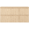 Mexen Rivel meuble de salle de bains sous lavabo 90 cm avec plan, 2 tiroirs, rainuré, chêne - 91A20-09047-2-BFFC81