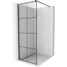 Mexen Kioto paroi de douche 90 x 200 cm, transparent/Design noir 8 mm, Noir - 800-090-101-70-77