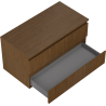 Mexen Rivel armoire de salle de bain sous lavabo 90 cm avec plateau, 2 tiroirs, rainurée, noyer - 91A20-09047-2-BFFC86