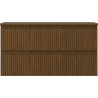 Mexen Rivel armoire de salle de bain sous lavabo 90 cm avec plateau, 2 tiroirs, rainurée, noyer - 91A20-09047-2-BFFC86