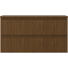 Mexen Rivel meuble de salle de bain sous lavabo 90 cm avec plateau, 2 tiroirs, rainuré, noyer - 91A20-09047-2-BFFC86