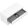 Mexen Rivel meuble de salle de bain sous lavabo 100 cm avec plateau, 2 tiroirs, rainuré, blanc mat - 91A20-10047-2-BFFC01