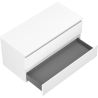 Mexen Rivel armoire de salle de bain sous-lavabo 100 cm avec plateau, 2 tiroirs, rainurée, blanc mat - 91A20-10047-2-BFFC01