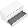 Mexen Rivel meuble de salle de bain sous lavabo 100 cm avec plateau, 2 tiroirs, rainuré, blanc mat - 91A20-10047-2-BFFC01