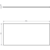 Mexen Rivel meuble de salle de bain sous le lavabo 100 cm avec plateau, 2 tiroirs, rainuré, gris mat - 91A20-10047-2-BFFC62