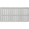 Mexen Rivel armoire de salle de bains sous lavabo 100 cm avec plateau, 2 tiroirs, rainurée, gris mat - 91A20-10047-2-BFFC62