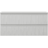 Mexen Rivel meuble de salle de bain sous-lavabo 100 cm avec dessus, 2 tiroirs, rainuré, gris mat - 91A20-10047-2-BFFC62